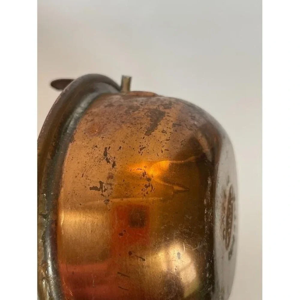 Vintage Brass Miniature Finger‎ Oil Lamp with Clear Glass Hurricane Chimney